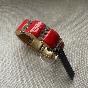 Jcrew orange and crystal bracelet